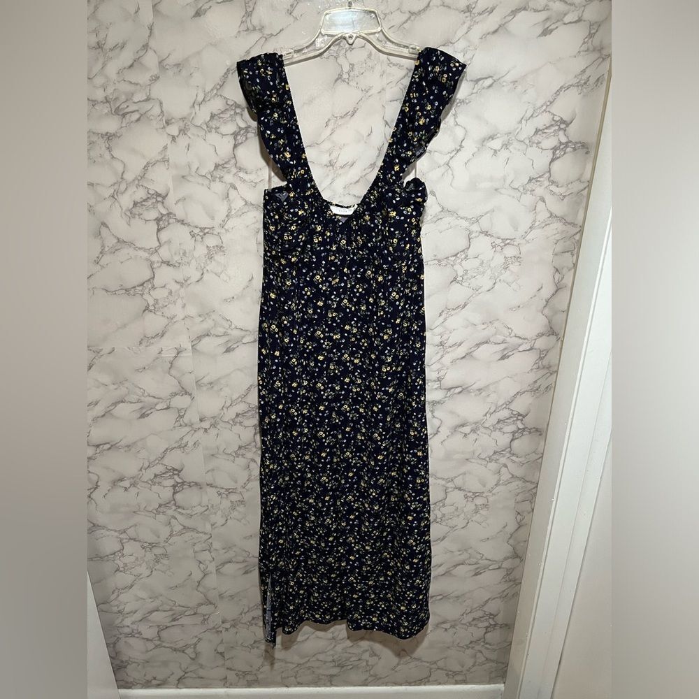 Lush Navy Floral Midi Dress Size XL